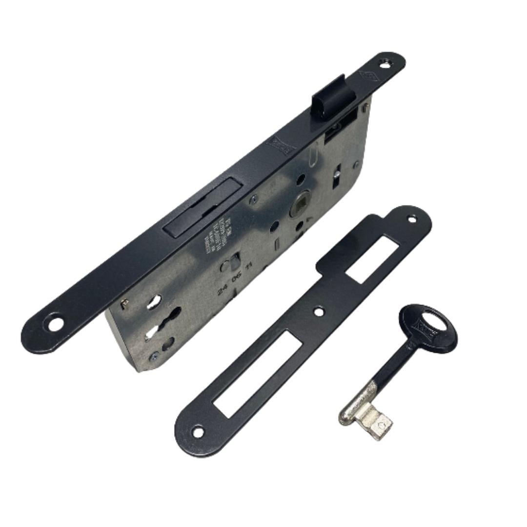 141 Kale İç Kapı Gömme Kilidi Oval Oda Tipi 45 mm Nikel