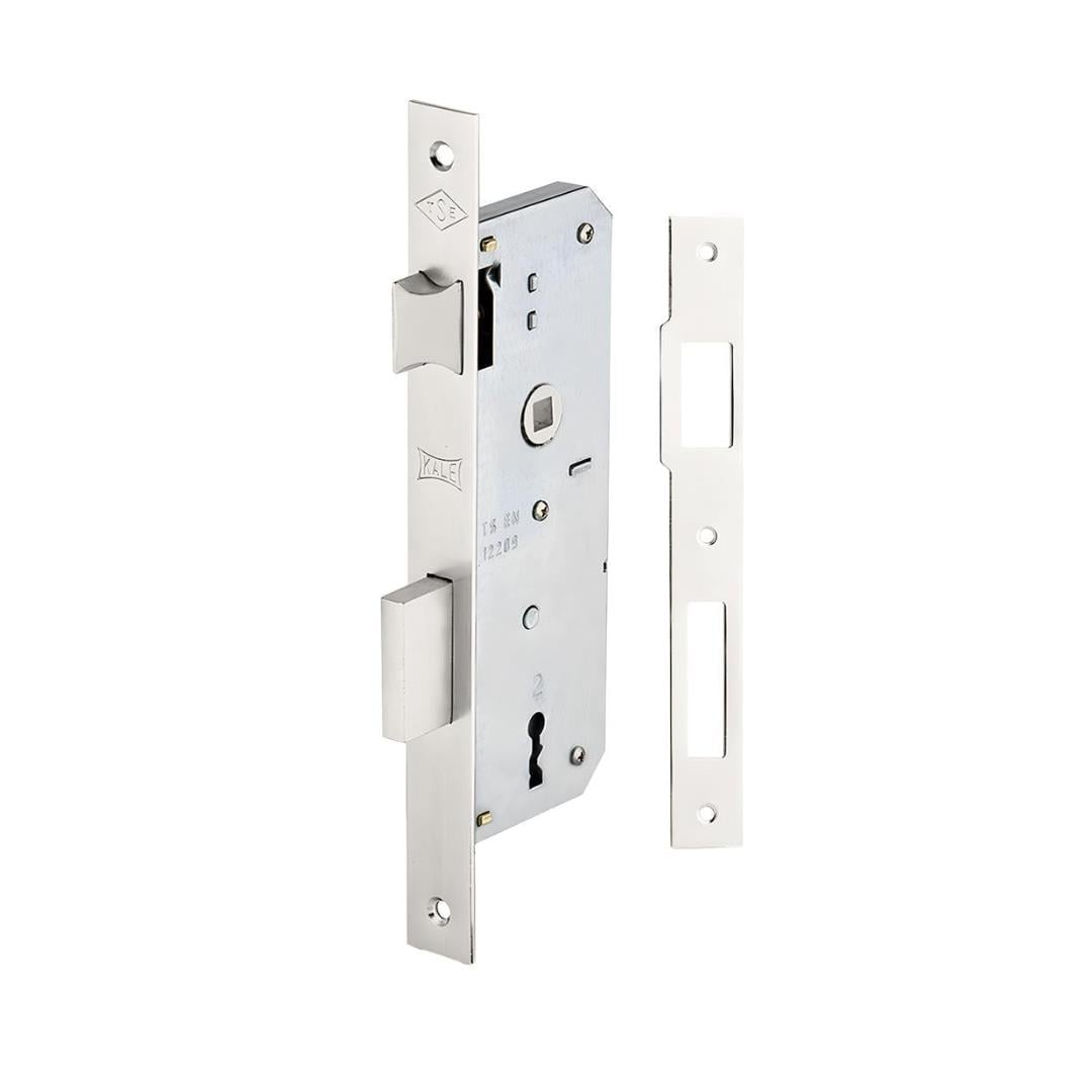 151 R Kale İç Kapı Gömme Kilidi Oda Tipi Köşeli 40 mm Nikel