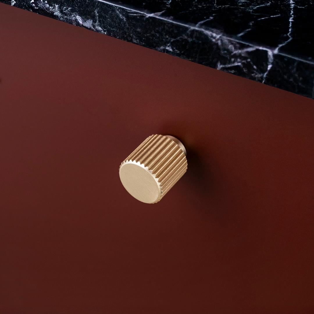 1973 Tek Delikli Düğme Kulp Mat Altın Renk Çap 20 mm