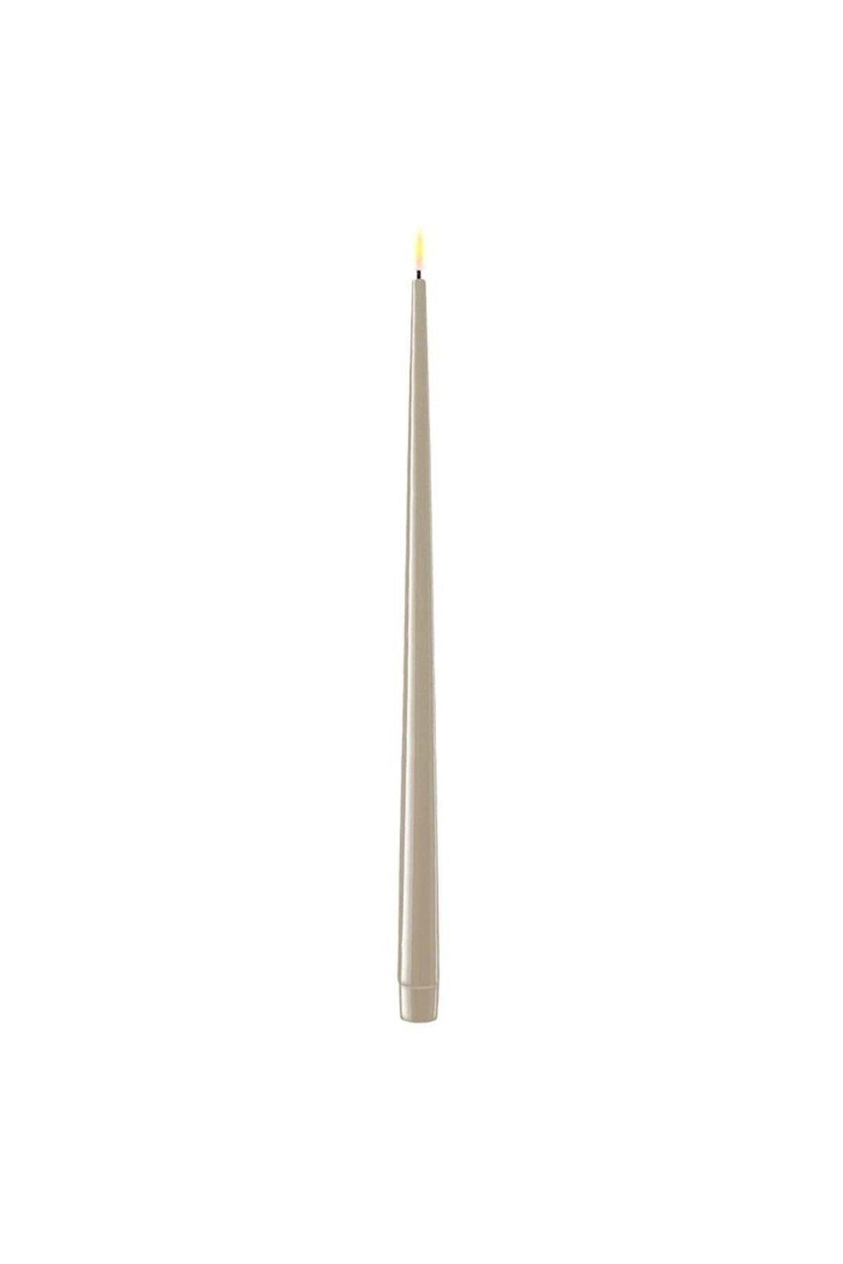 2'LİKUM RENGİ LED MUM 2'Lİ 38 cm - DE RF-K-0032