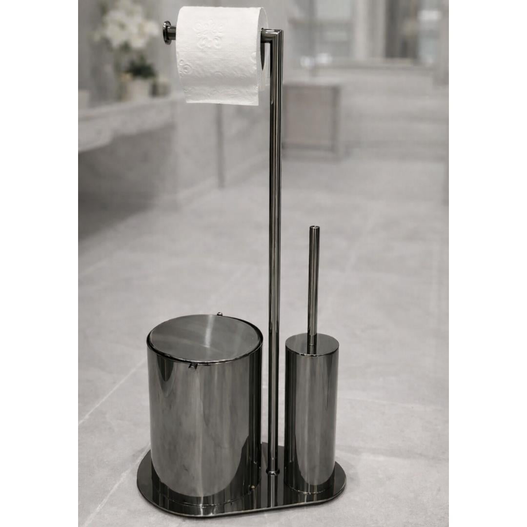 3'lü Hareketli Wc Set Füme Renk