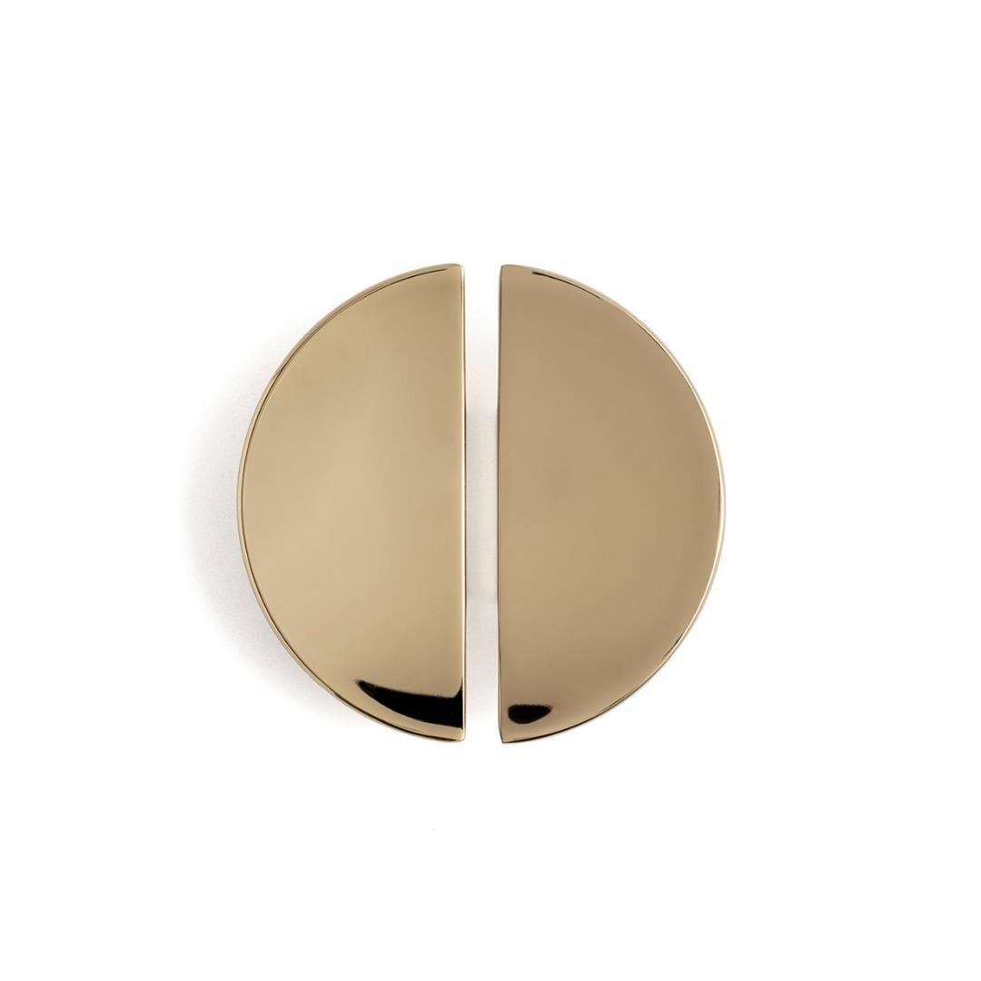 4716 Yarım Daire Kulp Oval Gold Renk Tek Adet