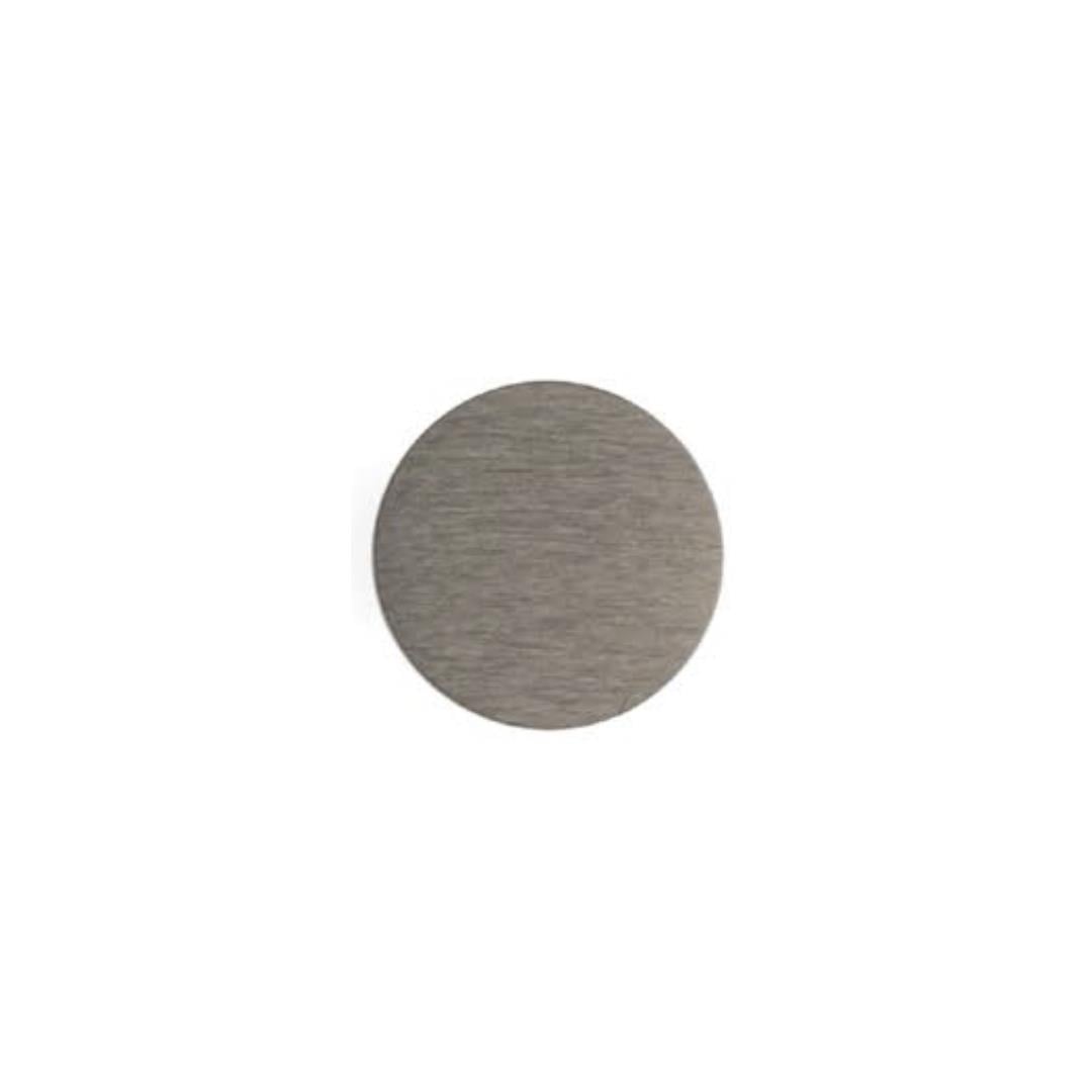 4720 Tek Delikli Zamak Düğme Kulp Kalaylı Siyah Saten Renk Çap: 38 mm