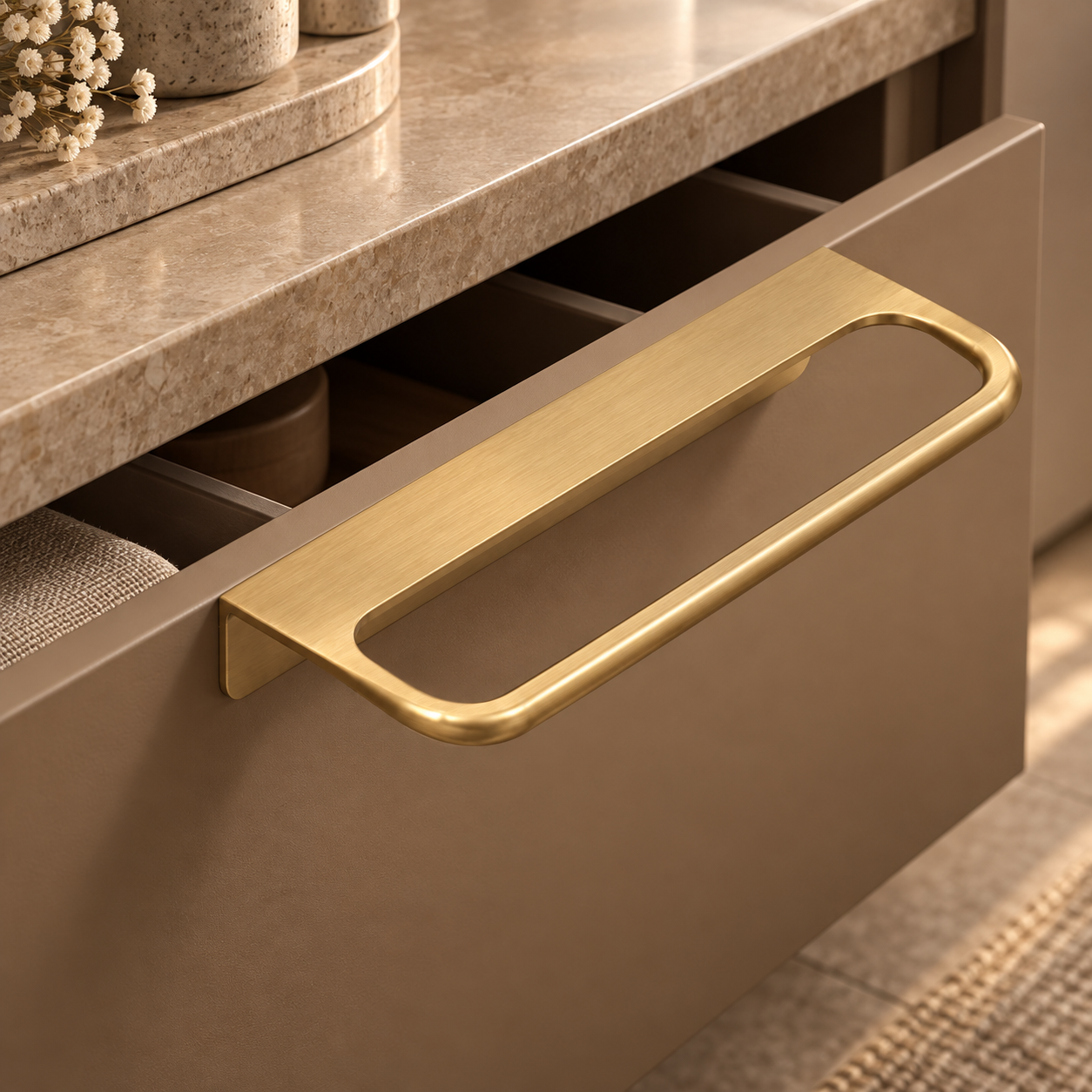 4867 Modern Kulp Altın Saten Renk