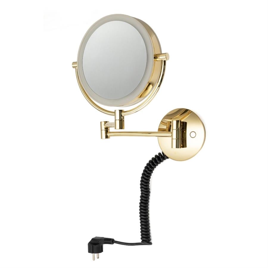 5 X Gold Duvara Monte Büyüteçli Makyaj Aynası Gold Renk 300X135X240 Mm