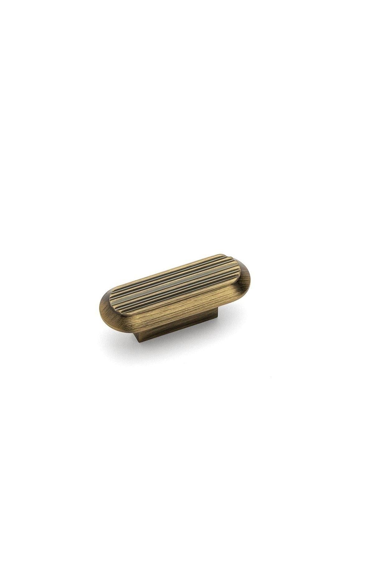 9006  LİNE-ÇİZGİLİ KULP TEK ADET 16 MM ANTİK RENGİ KLASİK KULP
