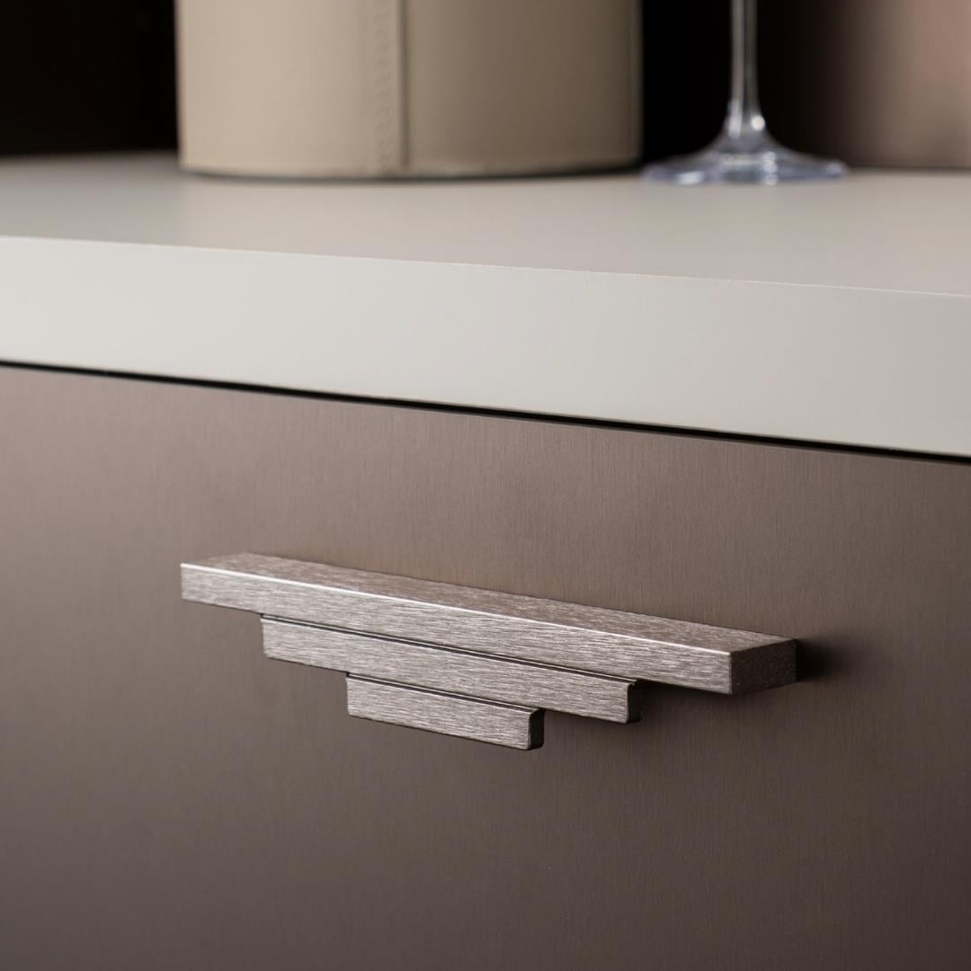 9429 Modern Çizgili Kulp Koyu Bronz Saten Renk