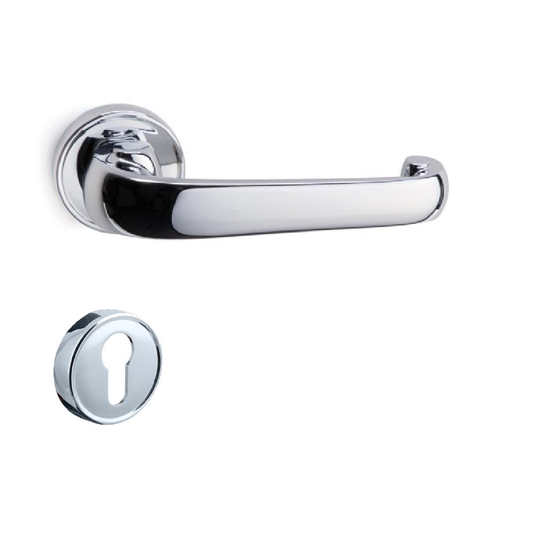 ADRIA ROZETLİ KAPI KOLU KROM RENGİ