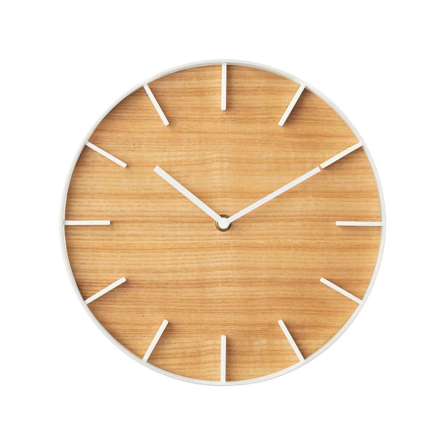 Ahşap/Beyaz Duvar Saati