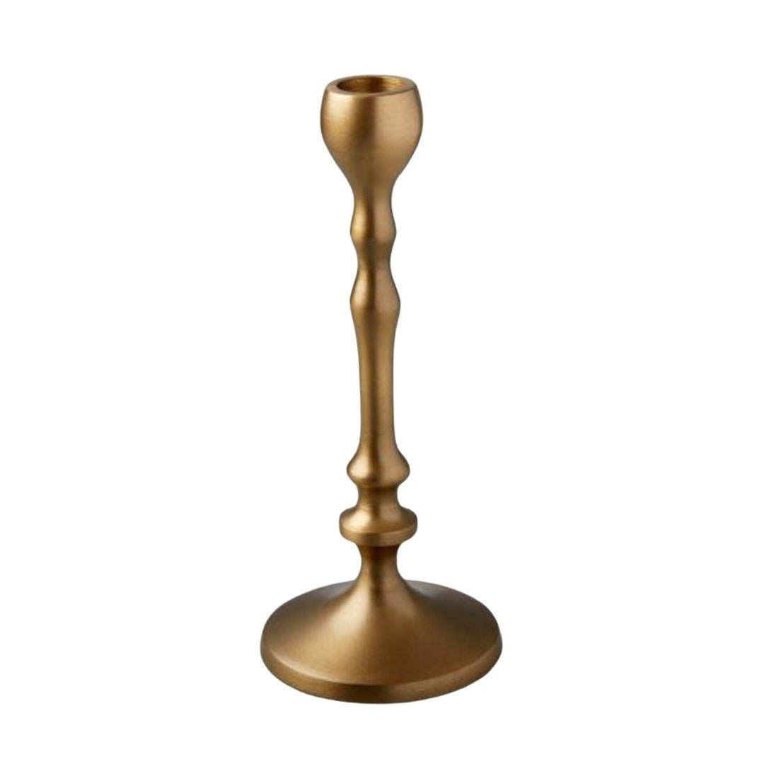 Antik Bronz Şamdan 21 Cm