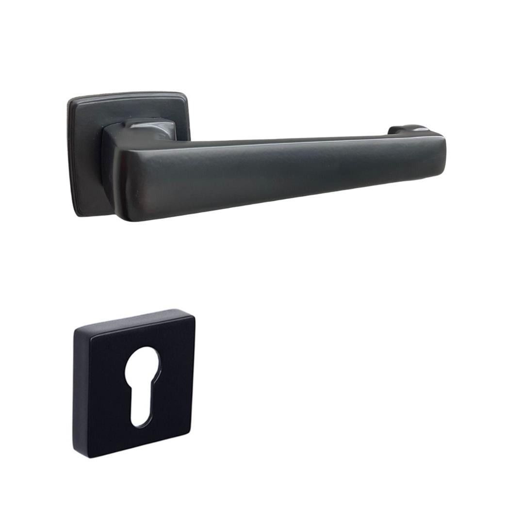 APOLLO Rozetli Kapı Kolu Siyah