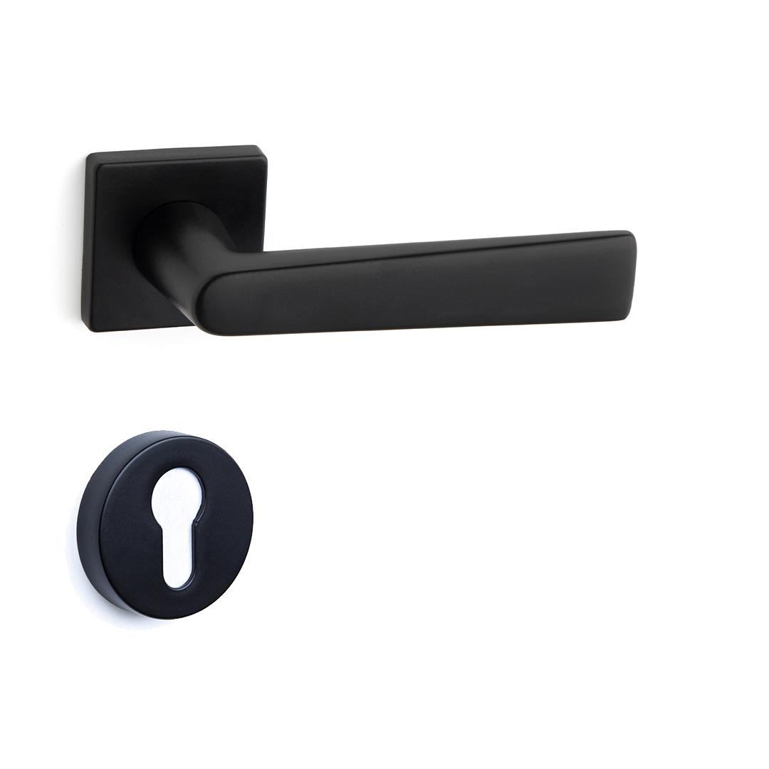 Arıel Rozetli Kapı Kolu Siyah Renk