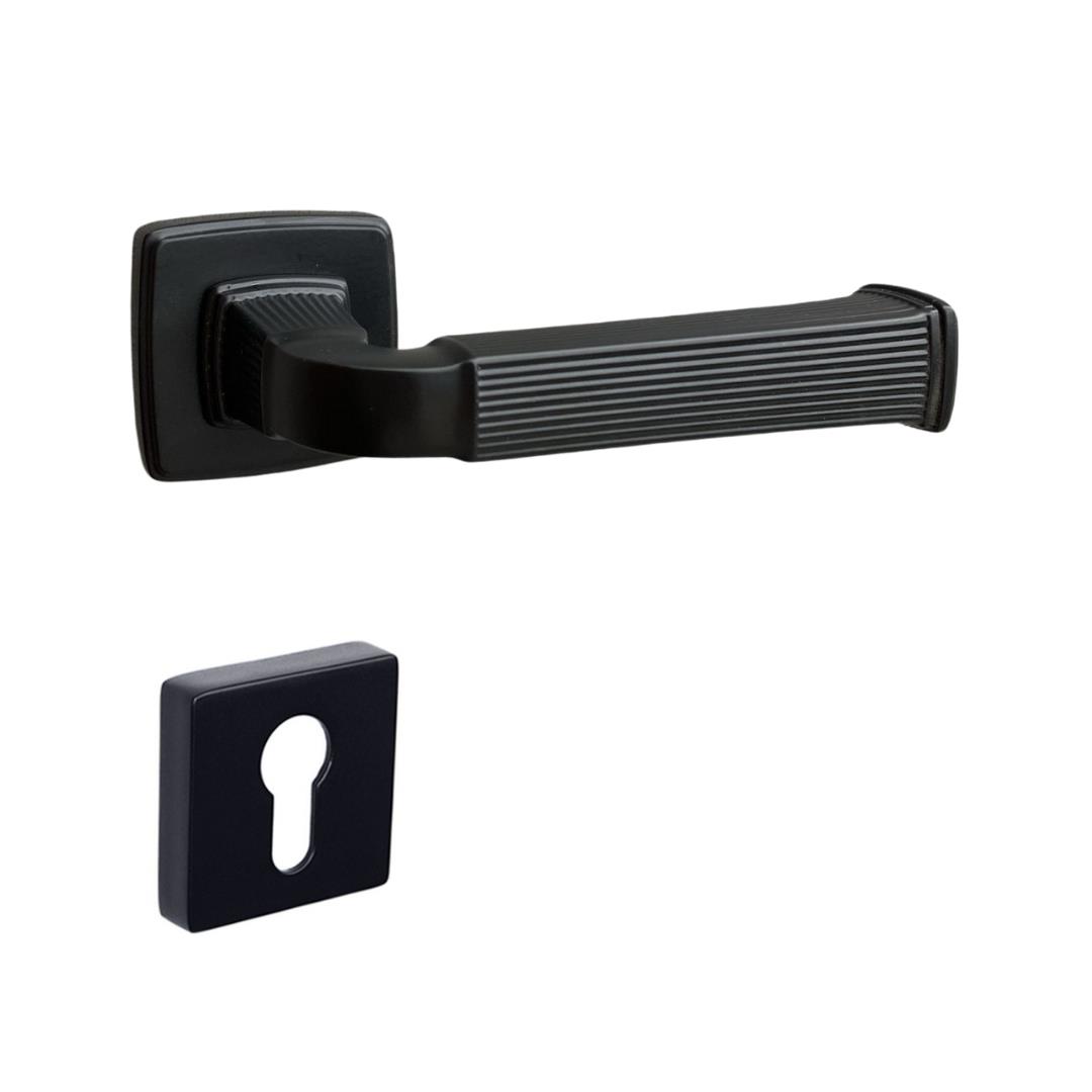 ASTORIA Rozetli Kapı Kolu Siyah