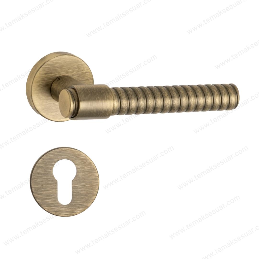 Axel-B Rozetli Kapı Kolu Antik Renk