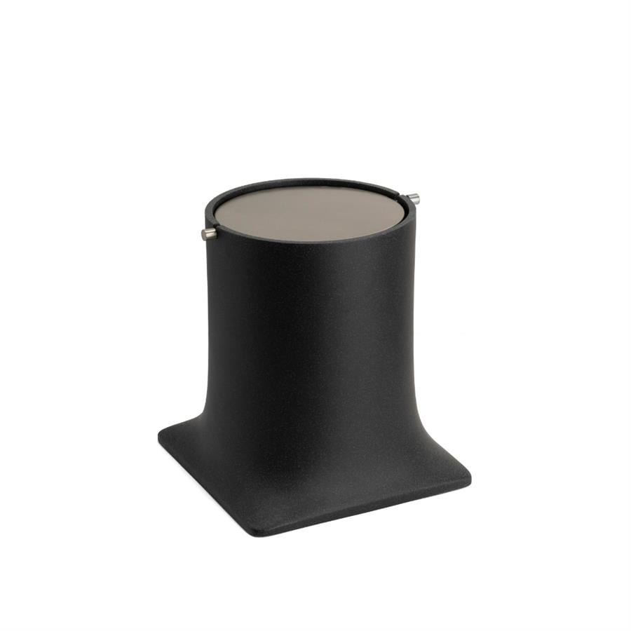 Banyo Çöp Kovası 4 L Siyah/Saten Renk 247X225X225 Mm