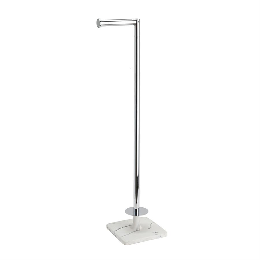 Banyo Hareketli Yedek Kağıtlık Mermer Desenli-Krom Renk 707X156X212 Mm