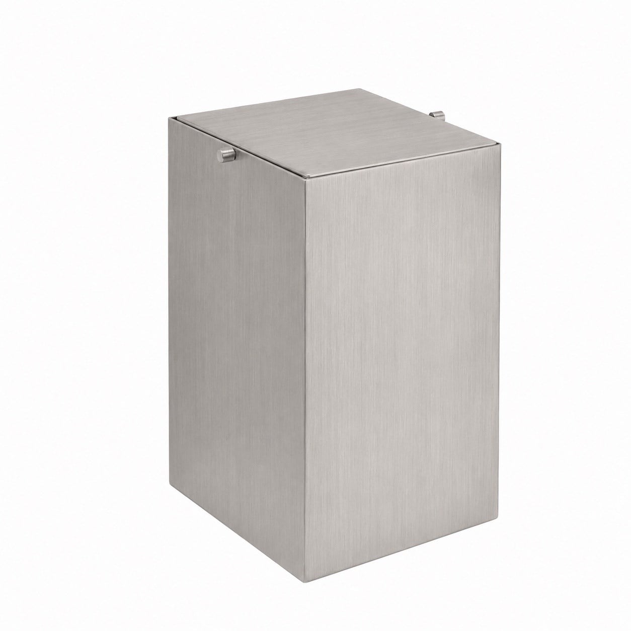 Banyo Kare Çöp Kovası Nikel Mat Saten 4 Lt