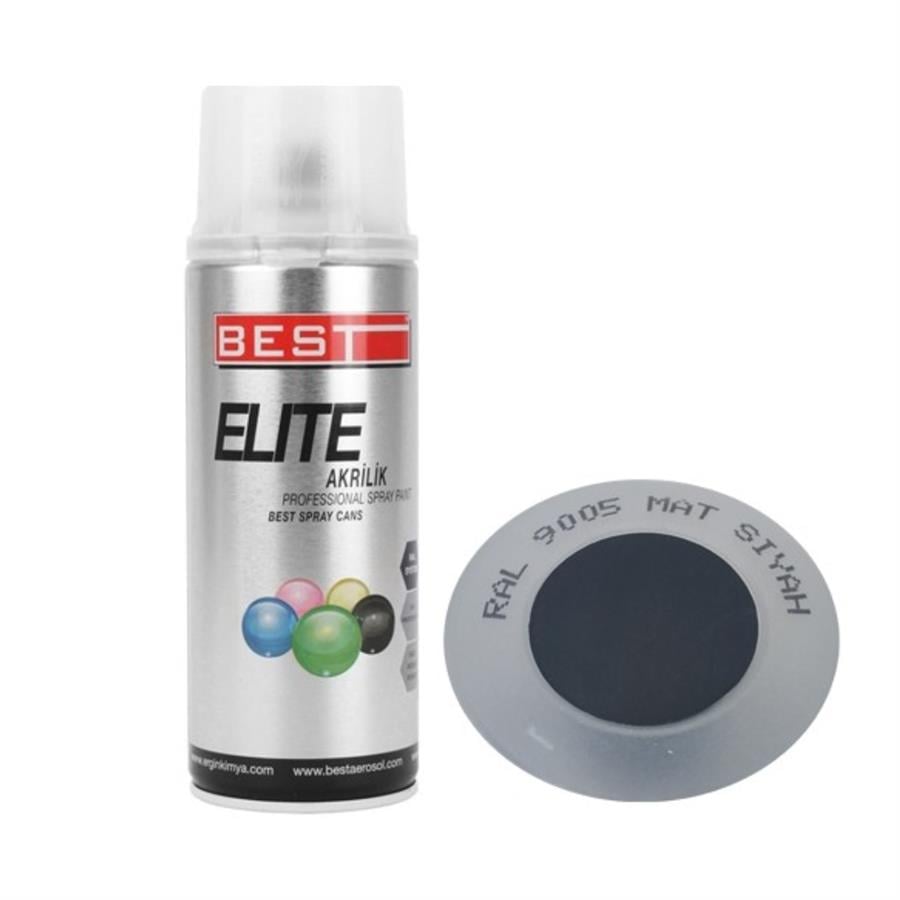 Best Elite Sprey Boya Ral 9005 Mat Siyah 400 Ml