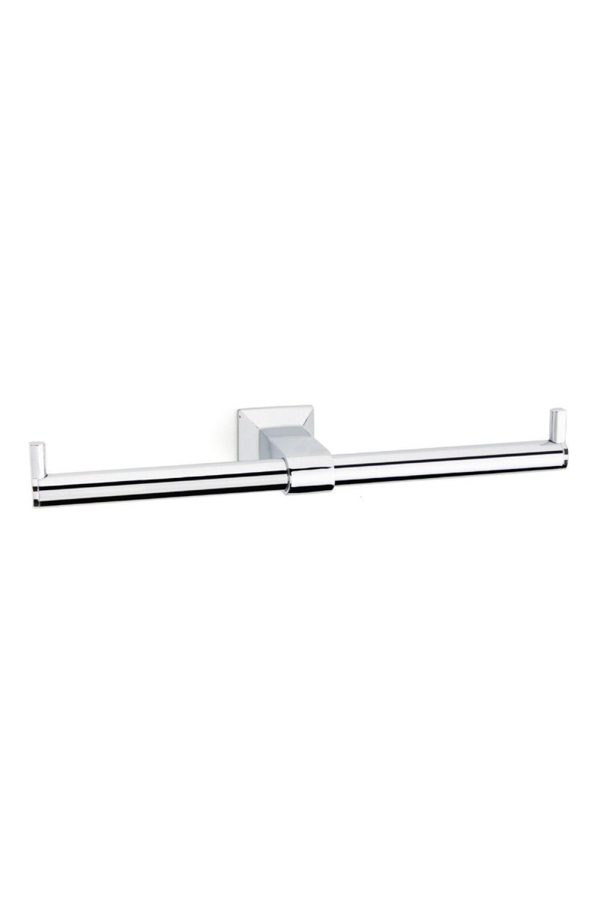 Bowlıne İkili Tuvalet Kağıtlığı Krom Renk 44X75X266 mm