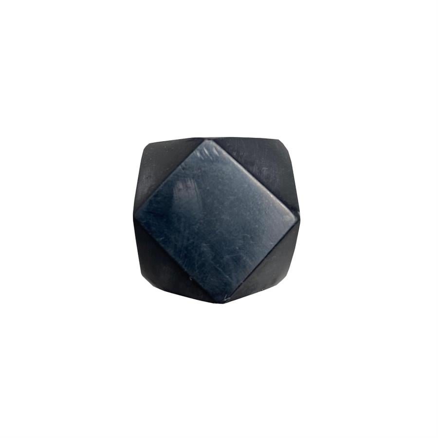 Çap 25Mm X 25Mm Siyah Düğme Kulp / Doğal Taş