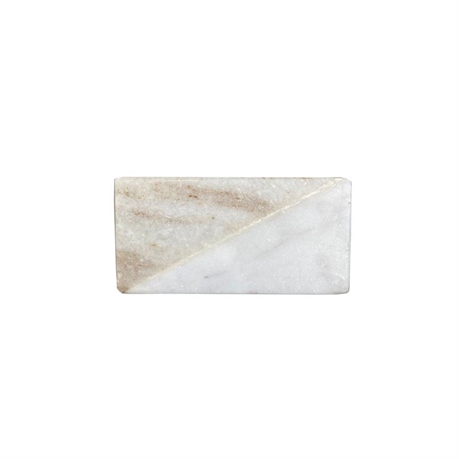 Çap 25Mmx50Mm Beyaz/Kum Düğme Kulp / Doğal Taş