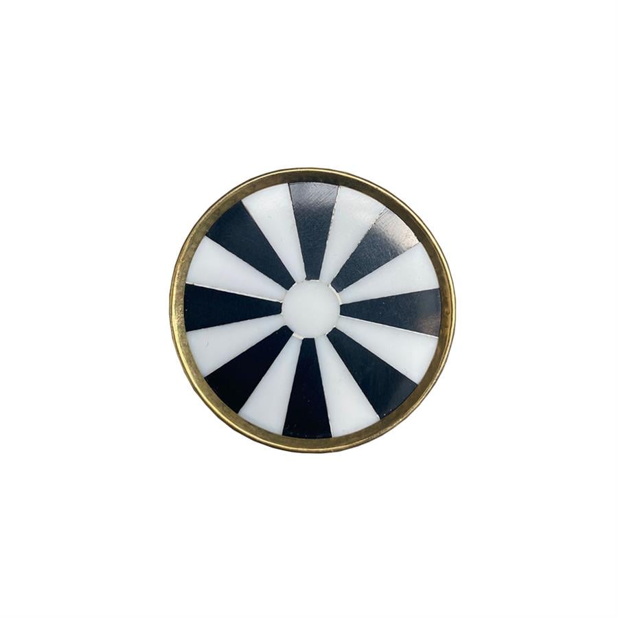 Çap 40Mm Sarı Düğme Kulp / Doğal Taş
