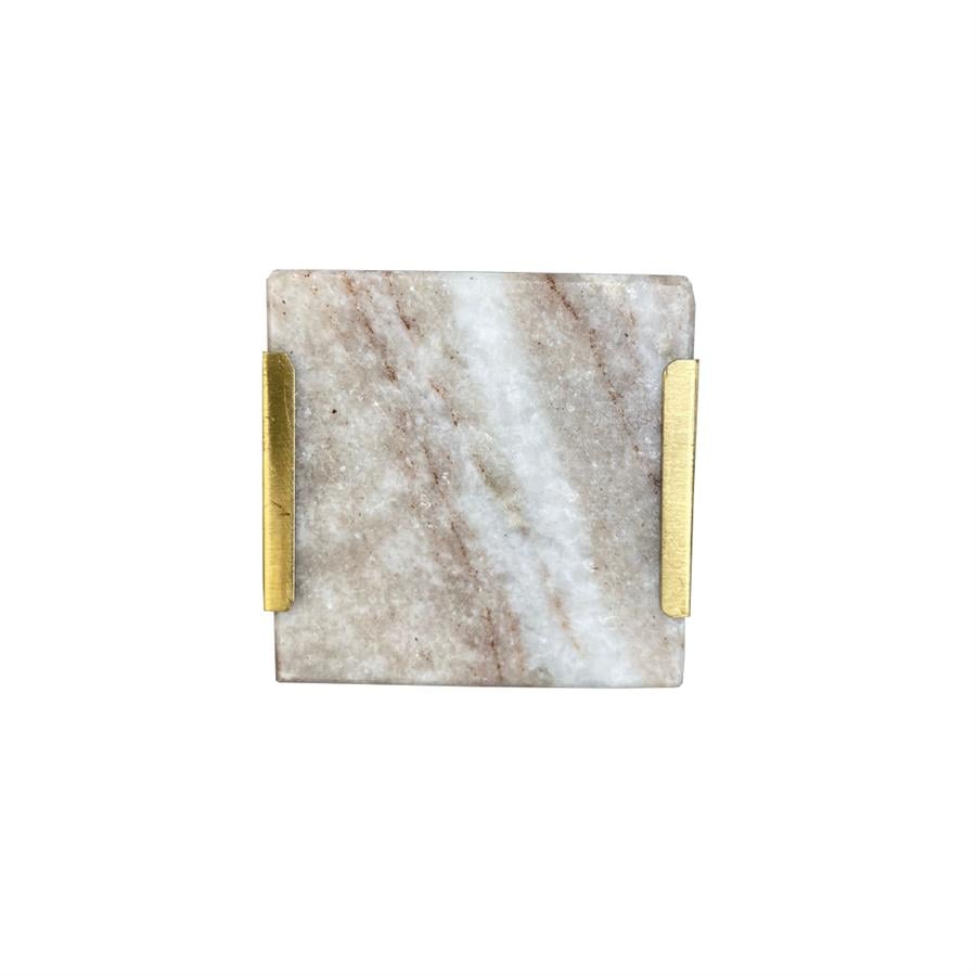 Çap 40Mm X 40Mm Kum/Parlak Sarı Düğme Kulp / Doğal Taş