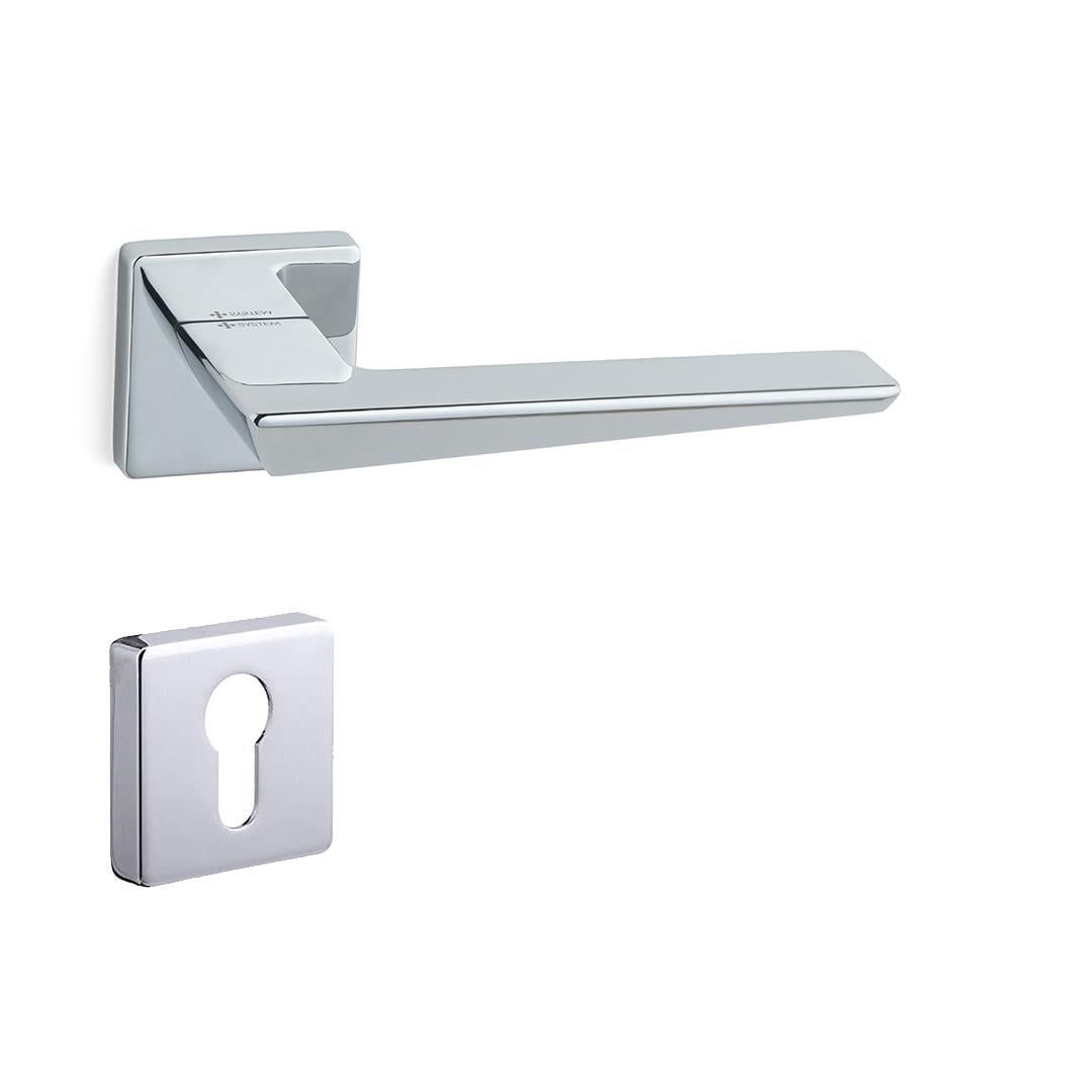 Carme Rozetli Kapı Kolu Krom Rengi