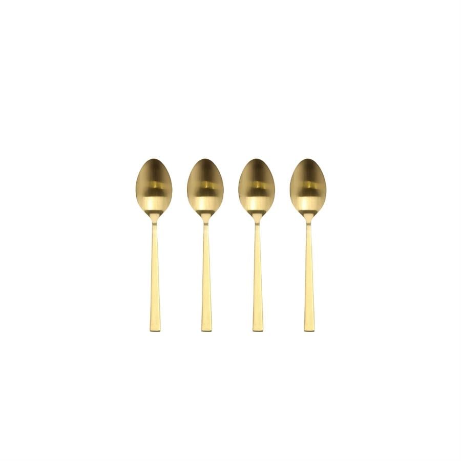 Çay Kaşığı Paslanmaz Çelik 4 Adet Pirinç Rengi 14,2 Cm