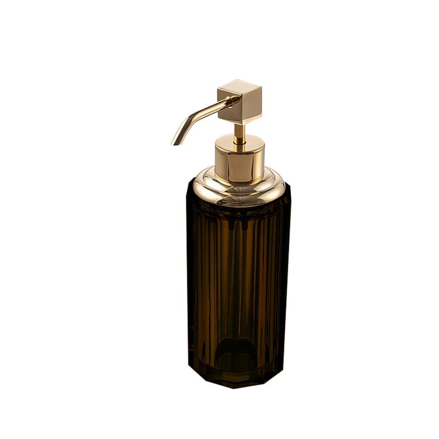 Cyrstal Bath Accessory Soap Dispenser Brown-Gold Color 80 ml