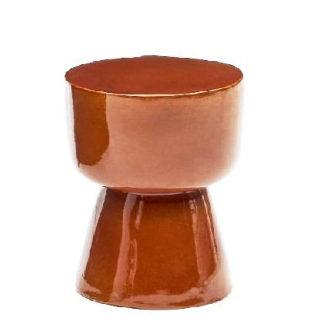 Dekoratif Lounge Yan Sehpa Terracotta Çap 36 cm