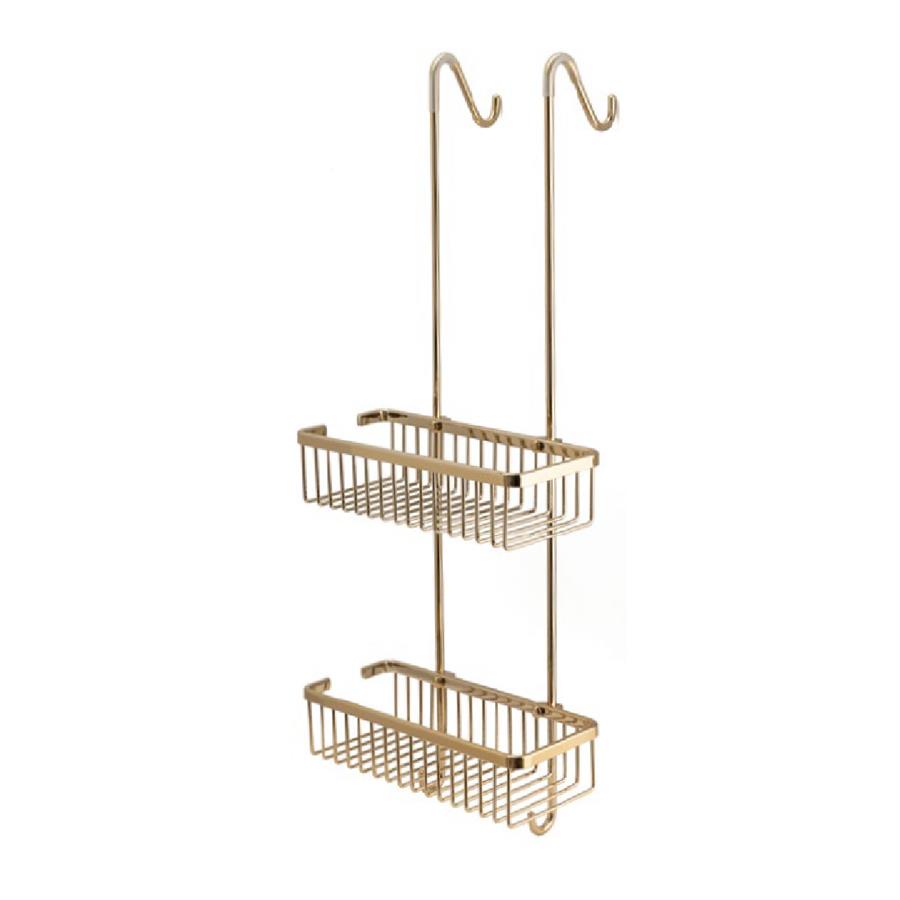 Diktörtgen 2'Li Askılı Duş Rafı Altın Renk 702X214X282 Mm