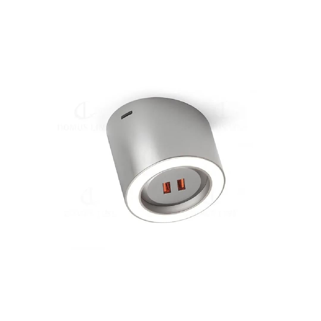 Dolap altı aydınlatması için LED armatür çift ​​USB soketi ile - EŞSİZ D-M USB 4,5W 24Vdc F19