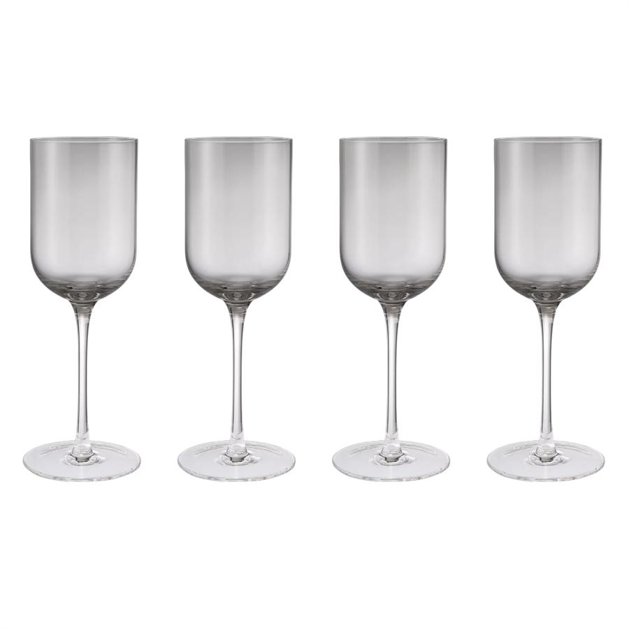 FUUMI 4'lü Beyaz Şarap Kadehi Seti Füme Renk 310 ml