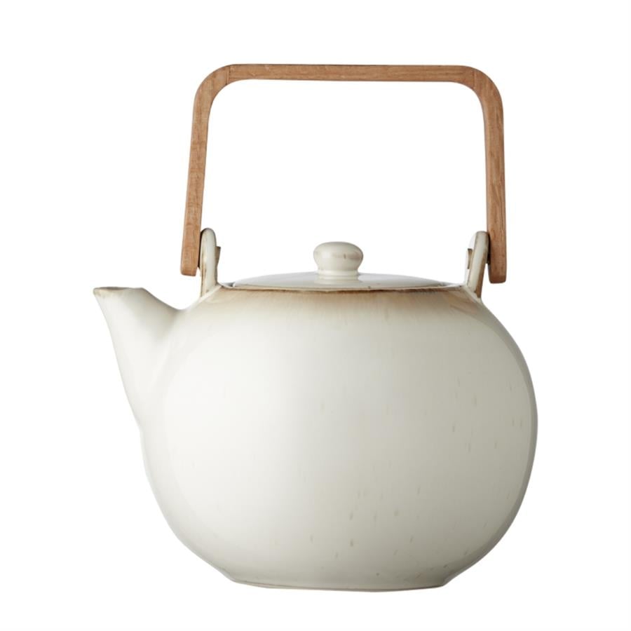 Gastro Seramik Çaydanlık 1.2 L Ve Çay Süzgeci Krem Rengi