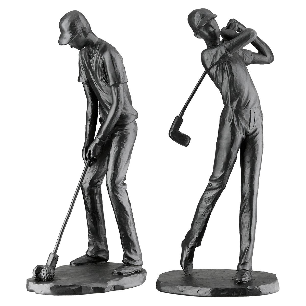 Gılde 2'Li Dekoratif Golf Poli Siyah Büyük Boy L.7 cm W.10 cm H.21 cm - 2 Adet