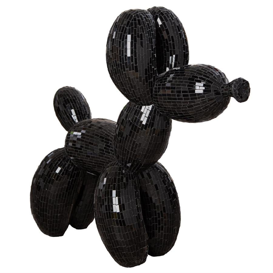 Gılde Figür Balon Köpek Ayna Camı Siyah L.24 cm W.65 cm H.61 cm
