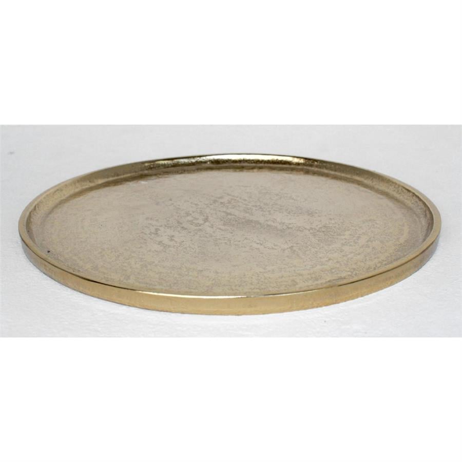 Gold Yuvarlak Sunum Tabağı 42Cm