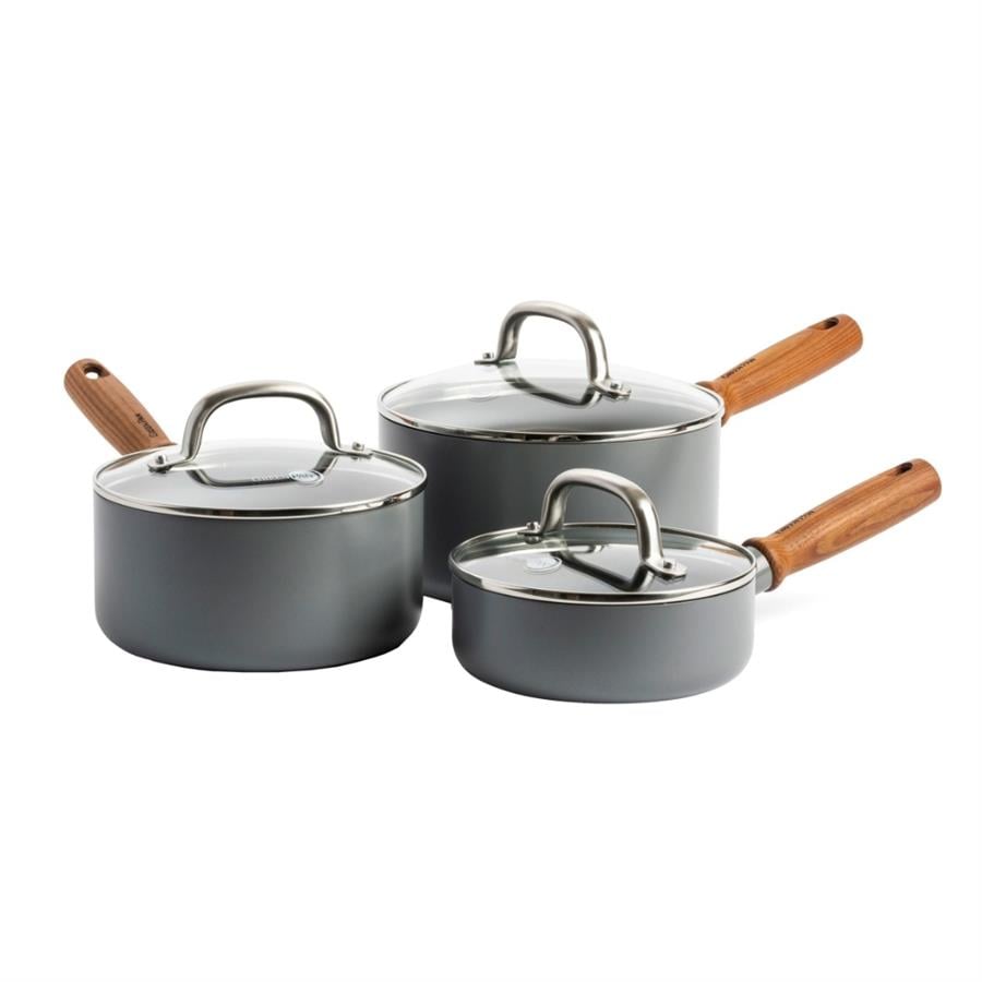 Greenpan Thermolon Tencere Seti Mayflower Pro Gri 6 Prç Kaçerola Seti           (16Cm+18Cm+20Cm)