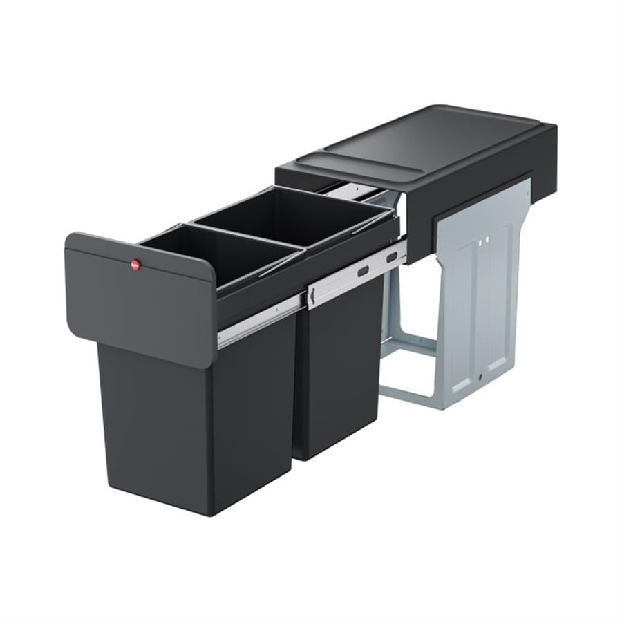 Hailo Dolap İçi Çöp Kovası 2x14 Lt  Siyah