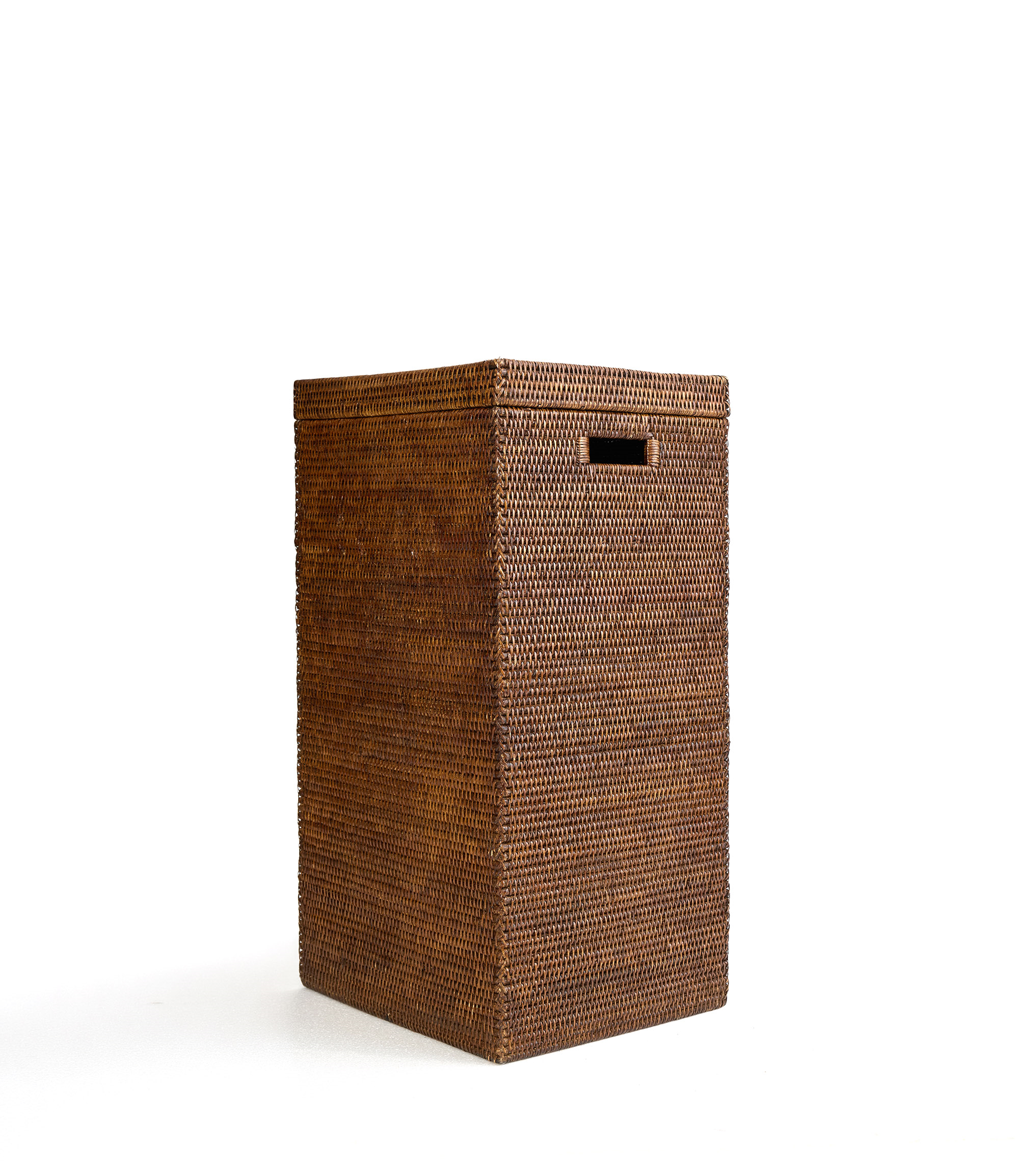 Hasır Dikdörtgen Çamaşır Sepeti Kahverengi 70x76x40 cm