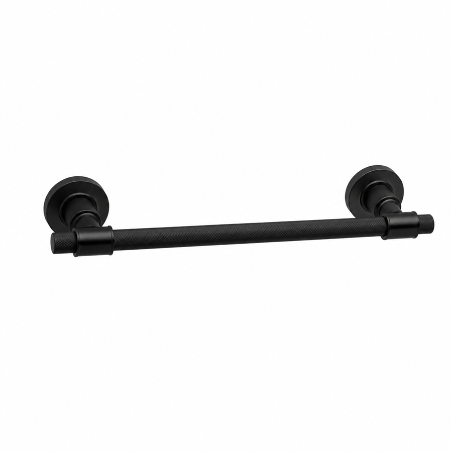 Helıx Duvara Montajlı Uzun Havluluk Siyah 32 cm