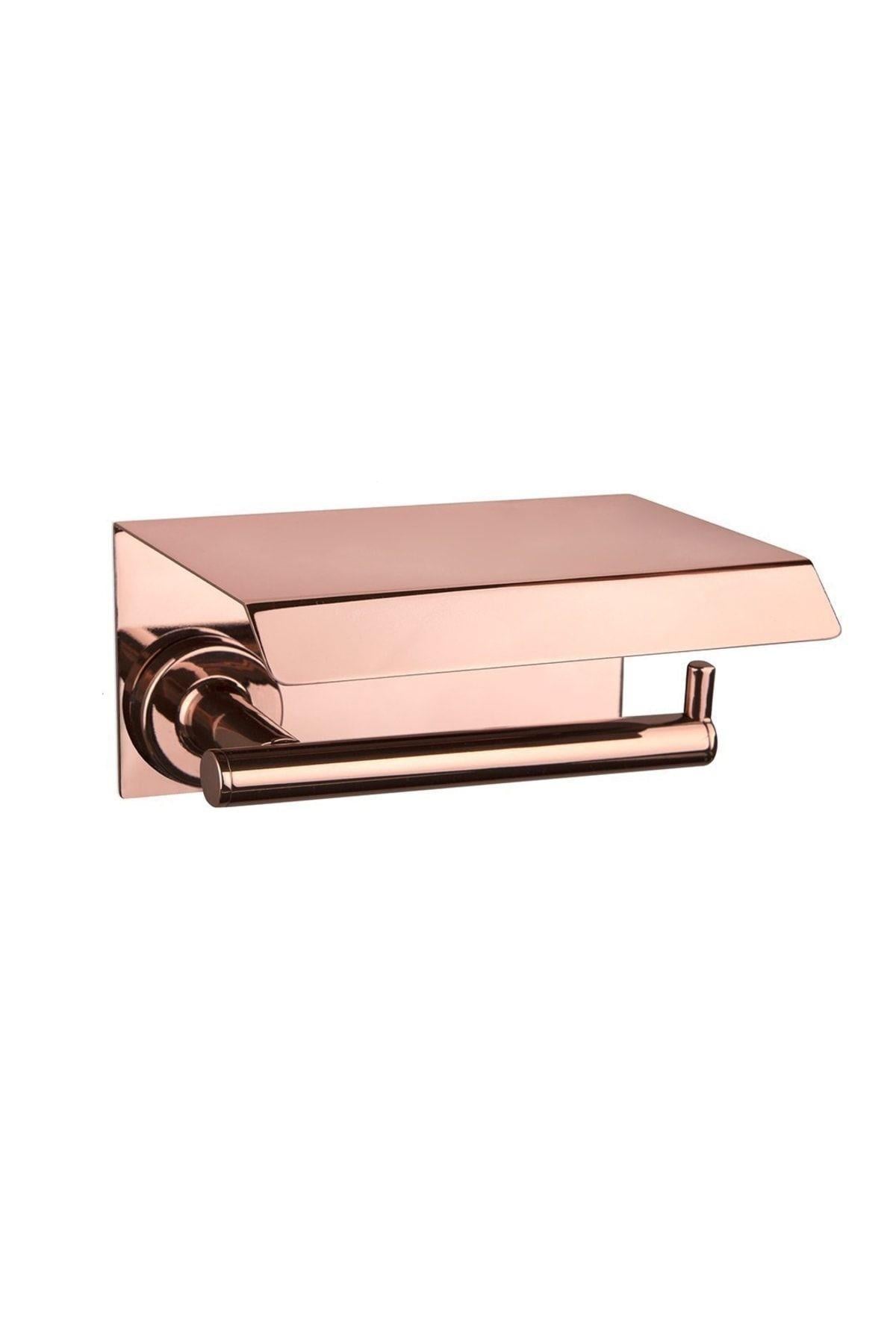 Hoop Kapaklı Tuvalet Kağıtlığı Rose Renk 87X104X156 mm