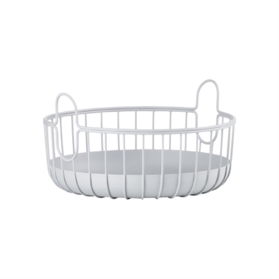 Inu Masa Üstü Tel Sepet Yumuşak Gri 22 X 8 cm