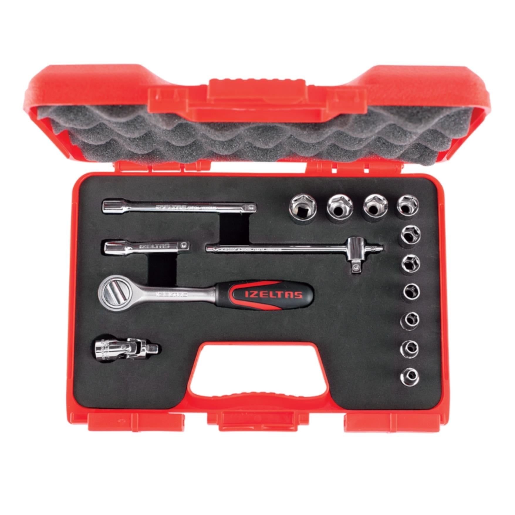 İzeltaş 1/4'' Altı Köşe Lokma Anahtar Takımı 15 Parça