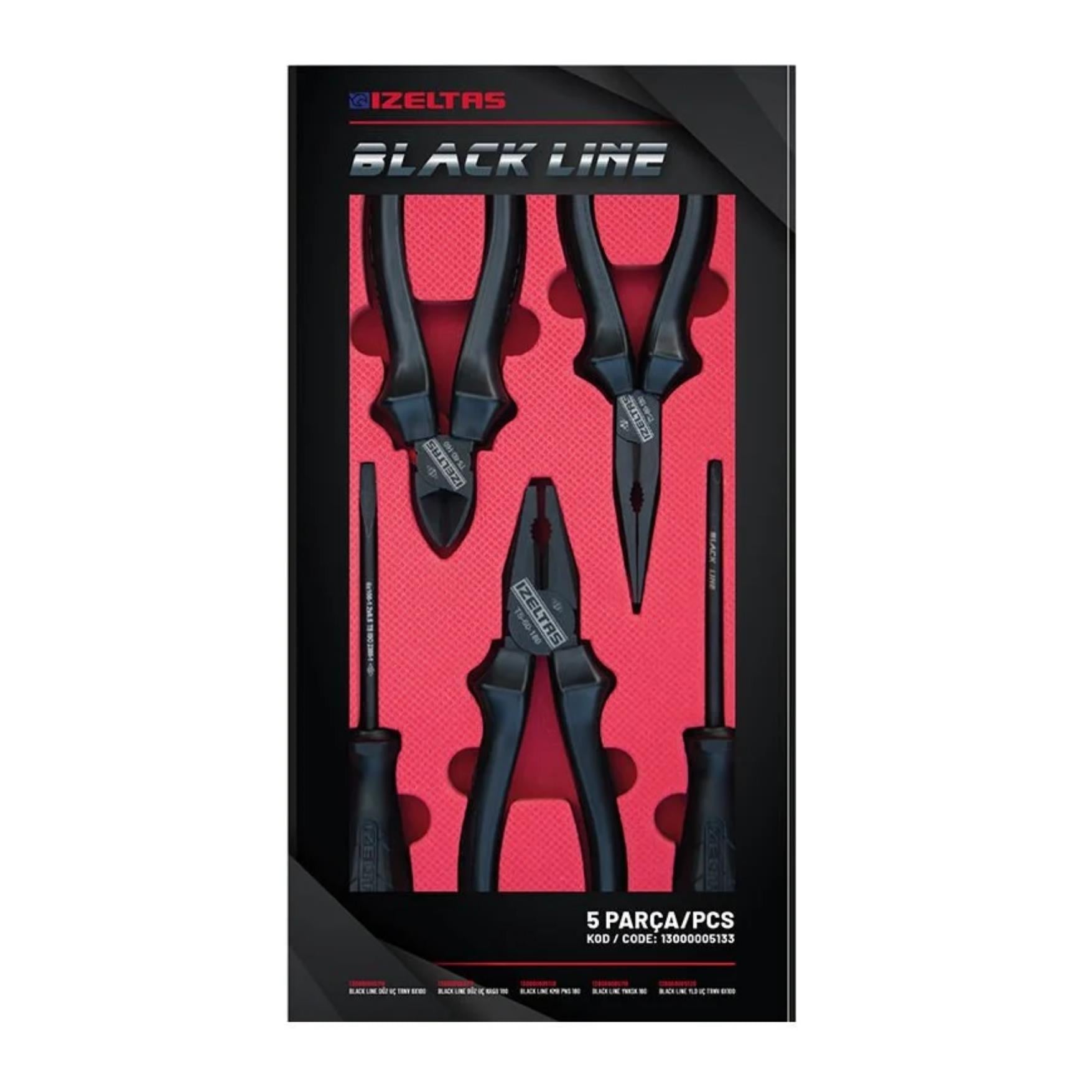 İzeltaş Black Line Set 5 Parça