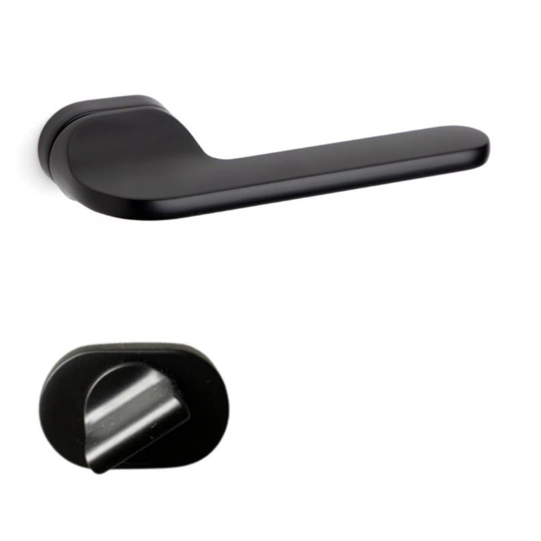 Jasper Rozetli Kapı Kolu Siyah Renk