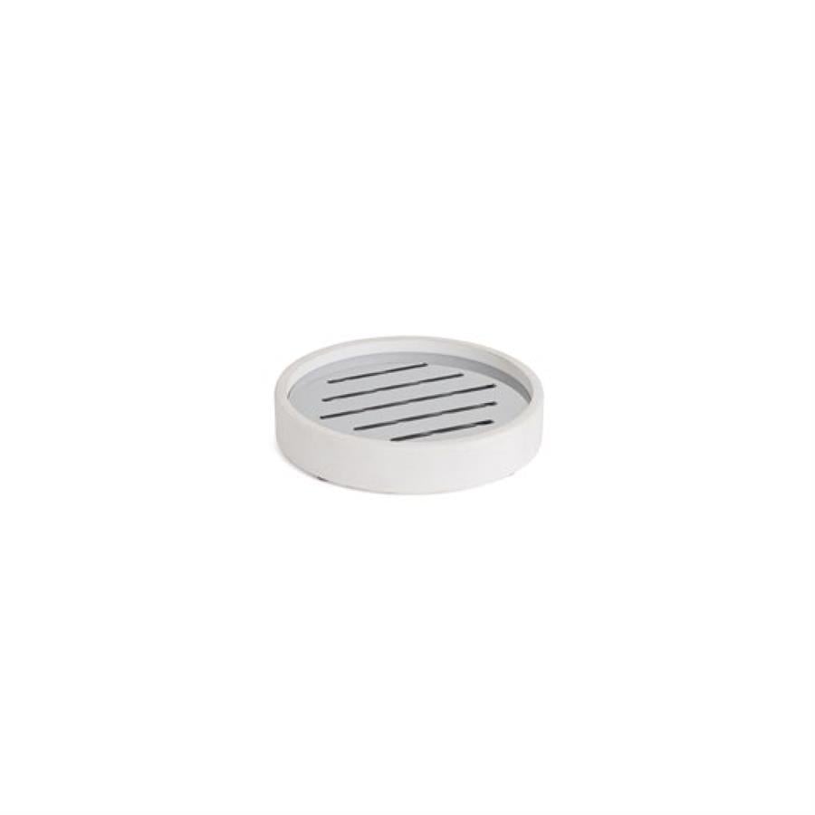 Katı Sabunluk Beyaz/Krom Renk 26X120X120 Mm