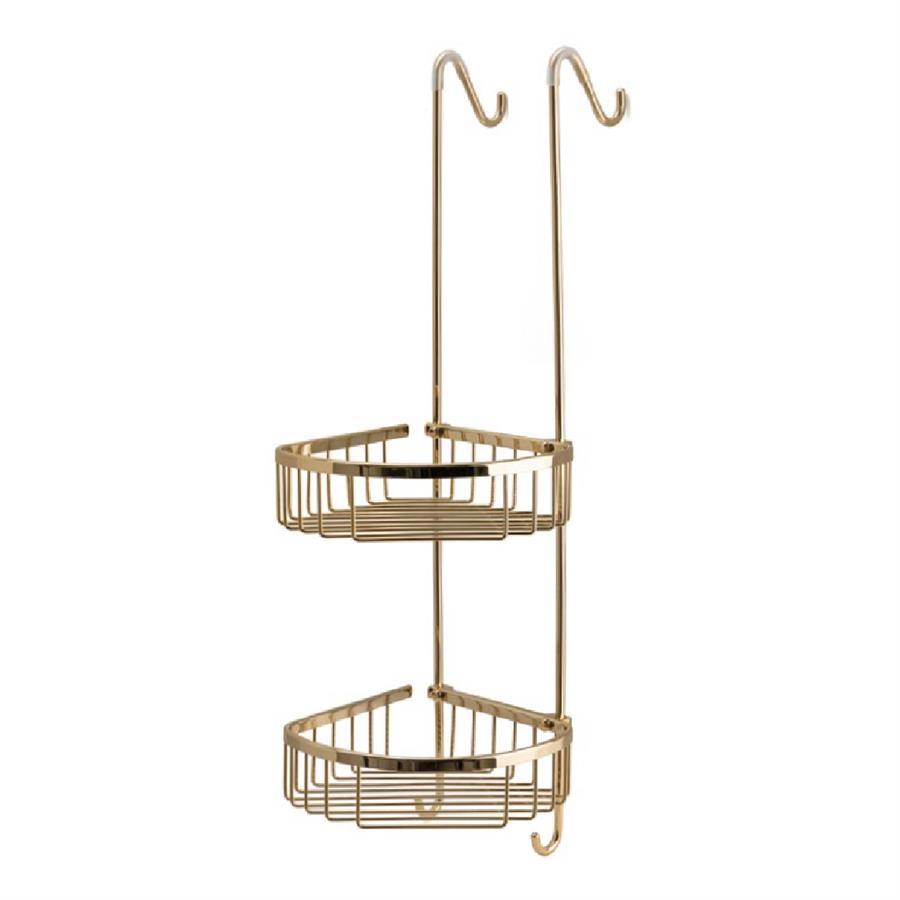 Köşe 2'Li Askılı Duş Rafı Altın Renk 702X200X294 Mm