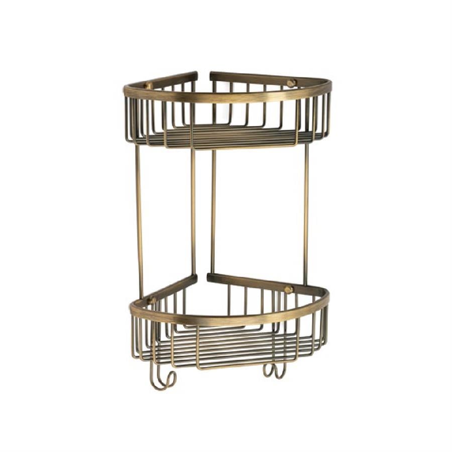 Köşe 2'Li Duş Rafı Antik Renk 377X196X250 Mm